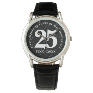 Reloj De Pulsera Elegante Aniversario del Trabajo del Mármol Negro 