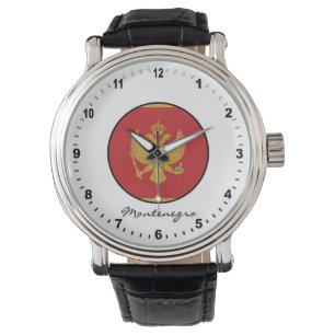 Reloj De Pulsera Elegante bandera de Montenegro Watch y Montenegro