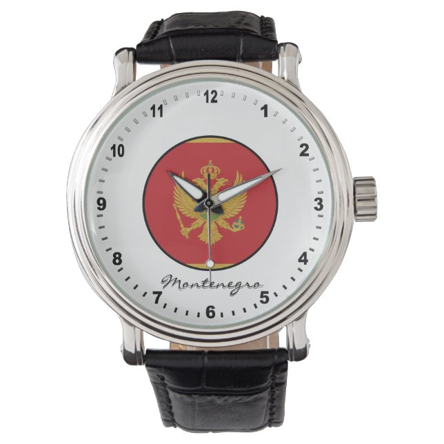 Reloj De Pulsera Elegante bandera de Montenegro Watch y Montenegro (Anverso)