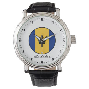 Reloj De Pulsera Elegante Barbados Watch y Bandera de Barbados