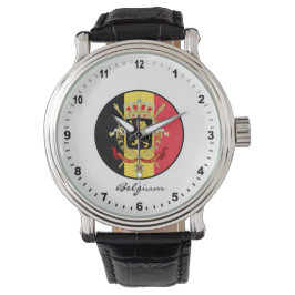 Reloj De Pulsera Elegante Bélgica Watch & Bandera Belga / Bruselas