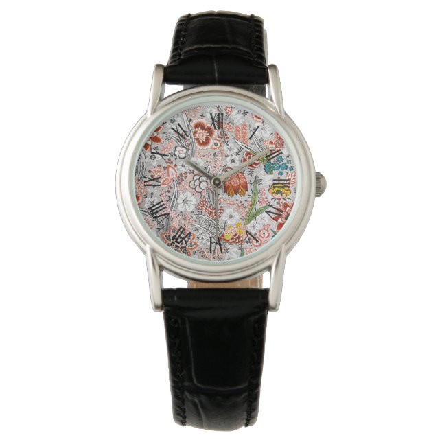 Reloj De Pulsera Elegante Boho de época Abstracto Artístico Floral  (Anverso)