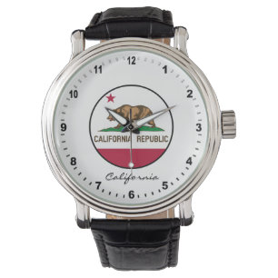 Reloj De Pulsera Elegante California Watch & California Flag / Esta