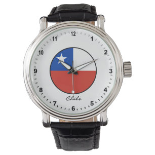 Reloj De Pulsera Elegante Chile Watch & Bandera Chilena / Santiago
