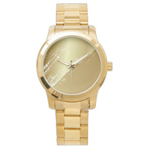 Reloj De Pulsera Elegante clásico simple oro Verde azulado femenino