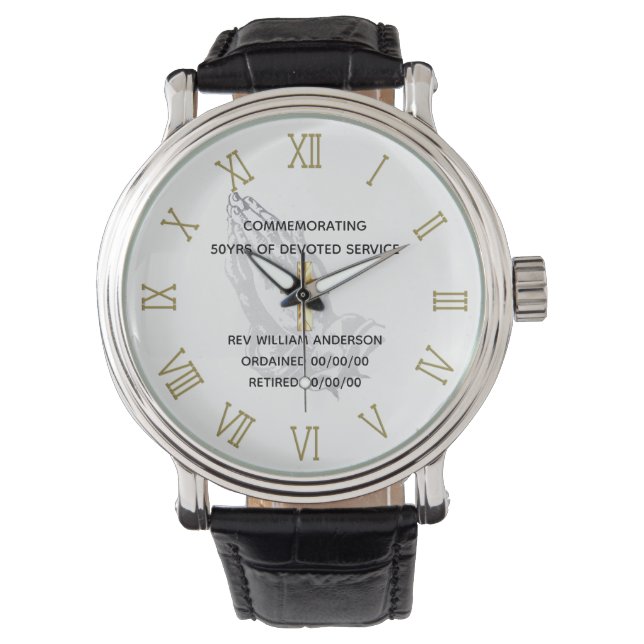 Reloj De Pulsera Elegante conmemorativo de PRIEST Retirement Watch (Anverso)