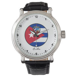 Reloj De Pulsera Elegante Cuba Watch y Bandera Cubana / La Habana