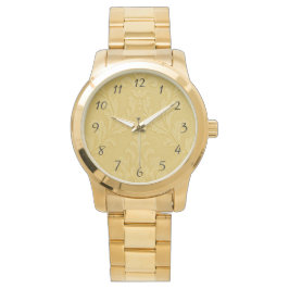 Reloj De Pulsera Elegante Damasco Barroco Oro Ligero