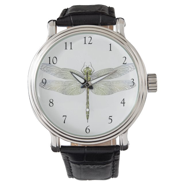 Reloj De Pulsera Elegante dibujo de líneas de Dragonfly suave (Anverso)