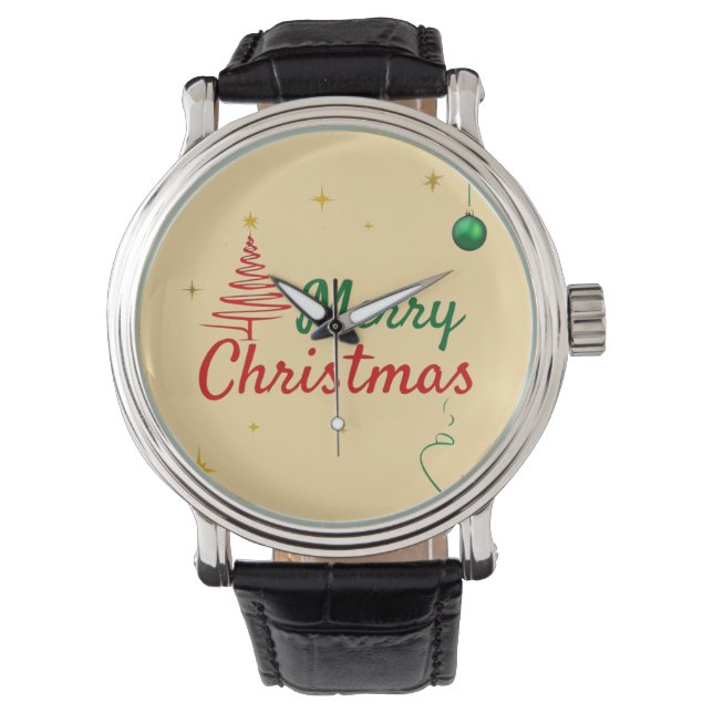 Reloj De Pulsera Elegante diseño de ferias navideñas navideñas (Anverso)