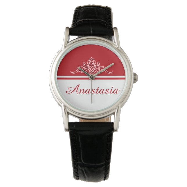 Reloj De Pulsera Elegante diseño floral (Anverso)