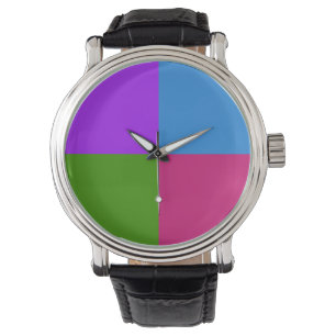 Reloj De Pulsera Elegante diseño geométrico de cuatro colores