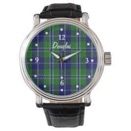 Reloj De Pulsera Elegante Douglas Plaid Factura Personalizado Watch
