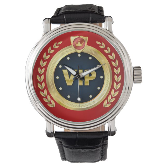 Reloj De Pulsera Elegante Emblema VIP (Anverso)