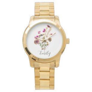 Reloj De Pulsera Elegante flor silvestre Boho Floral