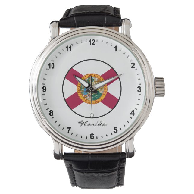 Reloj De Pulsera Elegante Florida Watch & Bandera de Florida / Esta (Anverso)