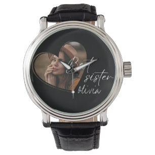 Reloj De Pulsera Elegante foto de hermana elegante negro moderno