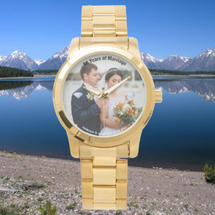 Reloj De Pulsera Elegante foto personalizada de Golden Jubilee