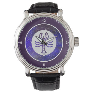Reloj De Pulsera Elegante fotograma morado Personalizado Rótulo zo