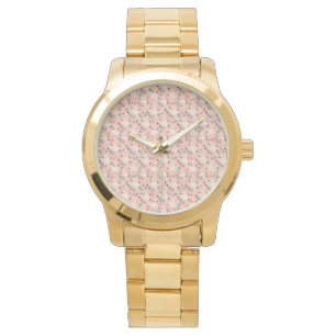 Reloj De Pulsera Elegante hogar de patrones rosados frorales