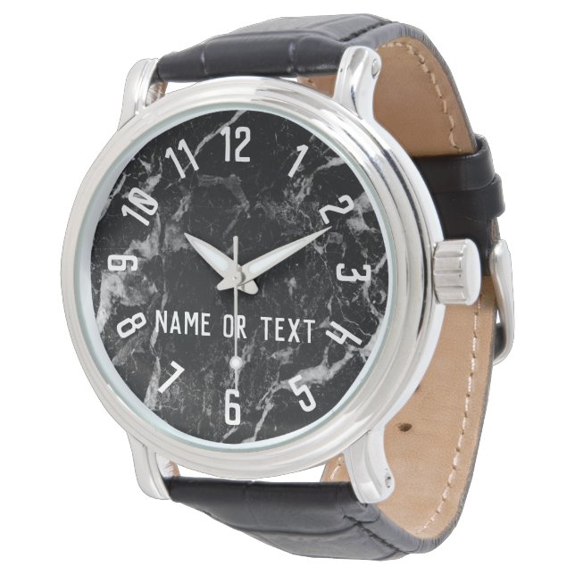 Reloj De Pulsera Elegante hombre moderno de mármol negro (Angular)