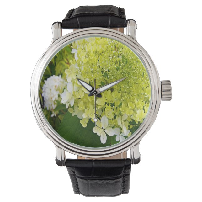 Reloj De Pulsera Elegante Hortensia Limelight Verde Chartreuse (Anverso)