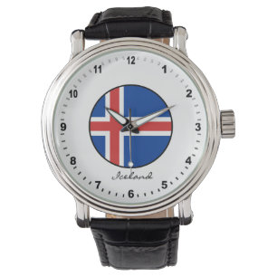 Reloj De Pulsera Elegante Islandia Watch y bandera islandesa