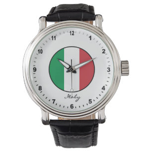 Reloj De Pulsera Elegante Italia Watch & Bandera Italiana / Roma