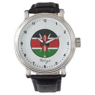 Reloj De Pulsera Elegante Kenya Watch y bandera keniana