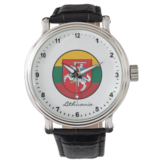 Reloj De Pulsera Elegante Lituania Watch y bandera lituana (Anverso)