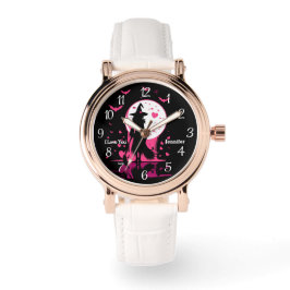 Reloj De Pulsera Elegante Magical Gótica Valentina Bruja te amo