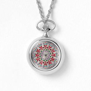 Reloj De Pulsera Elegante Mandala de Flor de Joyas Ornamentadas