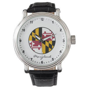 Reloj De Pulsera Elegante Maryland Watch & Maryland Flag / Estados