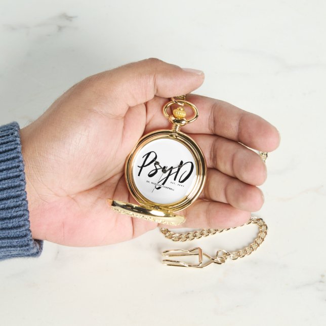 Reloj De Pulsera Elegante Médico de Psicología en PsyD (Mano)