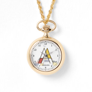 Reloj De Pulsera Elegante monograma artístico. Letra A