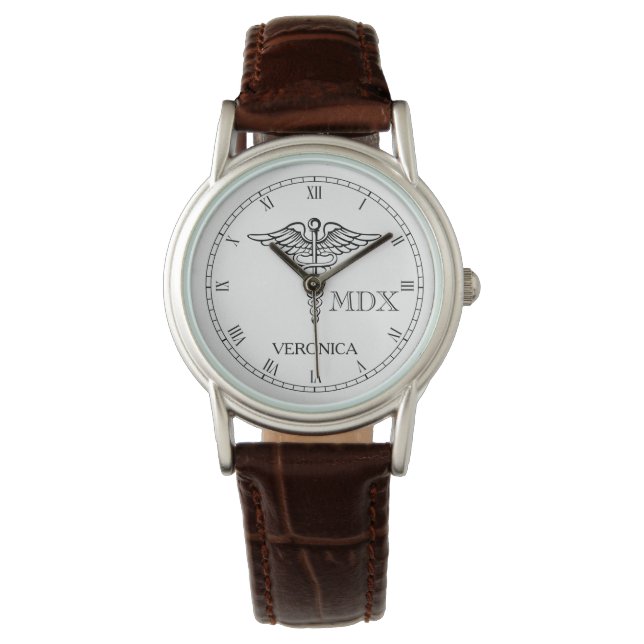 Reloj De Pulsera Elegante Nombre Personalizado|Título Inspección de (Anverso)