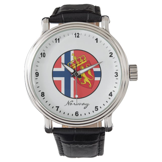 Reloj De Pulsera Elegante Noruega Watch y bandera noruega (Anverso)