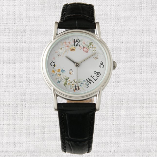 Reloj De Pulsera Elegante pasteles holandeses sutiles de flores de  (Subido por el creador)