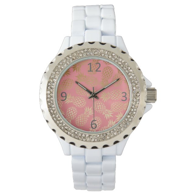 Reloj De Pulsera elegante patrón de imitación de oro tropical de pi (Anverso)