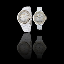 Reloj De Pulsera Elegante Personalizado de Mármol Blanco de Oro