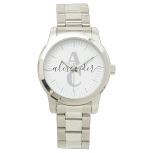 Reloj De Pulsera Elegante Personalizado de nombre de guión moderno 