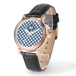 Reloj De Pulsera Elegante Personalizado Monogramado Blanco de la Ma