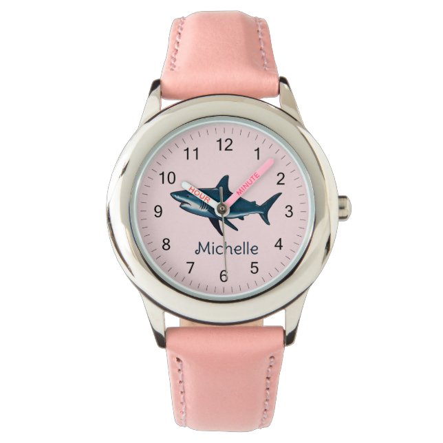 Reloj De Pulsera Elegante pez tiburón Personalizado (Anverso)