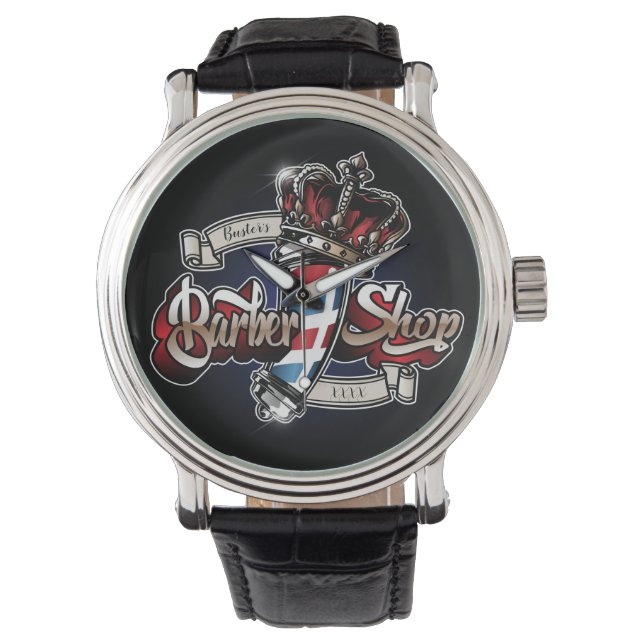 Reloj De Pulsera Elegante polo de barbero y personalización de la c (Anverso)
