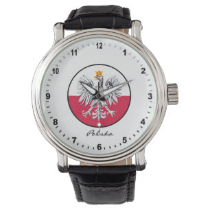 Reloj De Pulsera Elegante Polonia Watch y bandera polaca / Polska