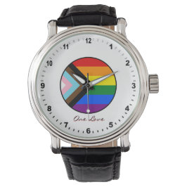 Reloj De Pulsera Elegante Progreso Bandera arco iris Observar / Col