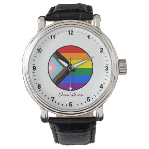 Reloj De Pulsera Elegante Progreso Bandera arco iris Observar / Col