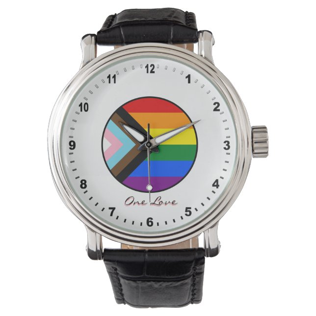Reloj De Pulsera Elegante Progreso Bandera arco iris Observar / Col (Anverso)