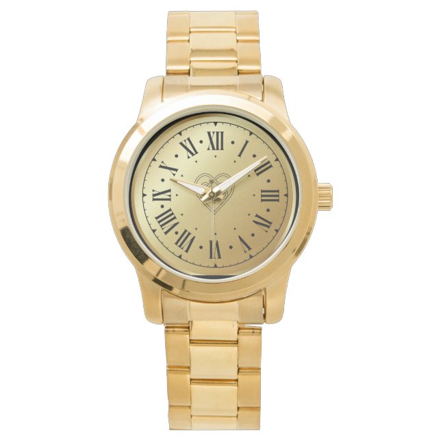 Reloj De Pulsera Elegante pulsera de oro sobredimensionada Unisex (Anverso)