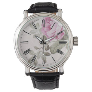 Reloj De Pulsera Elegante Rosa floral vintage